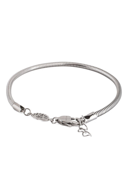 Serpent Snake Chain Link Bracelet Silver 3 mm