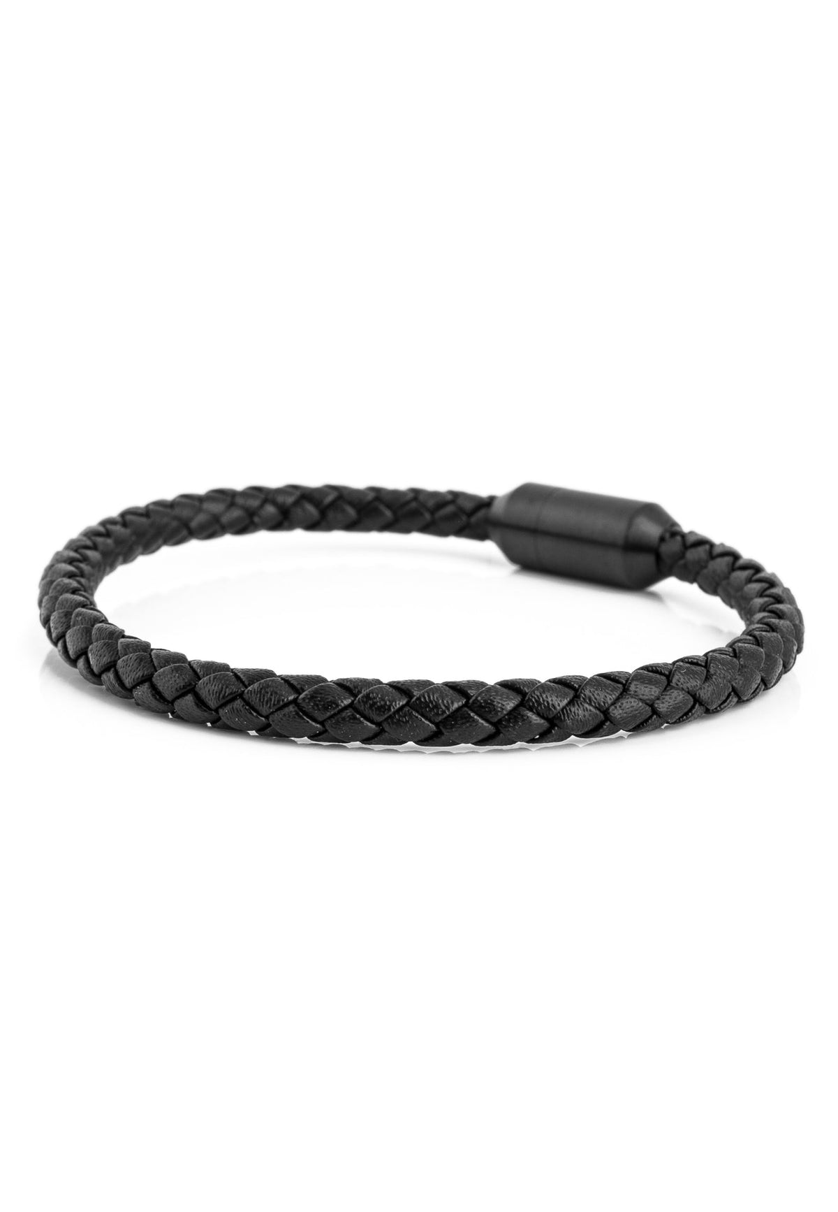 Silvus Leather Bracelet Matte Black - Black