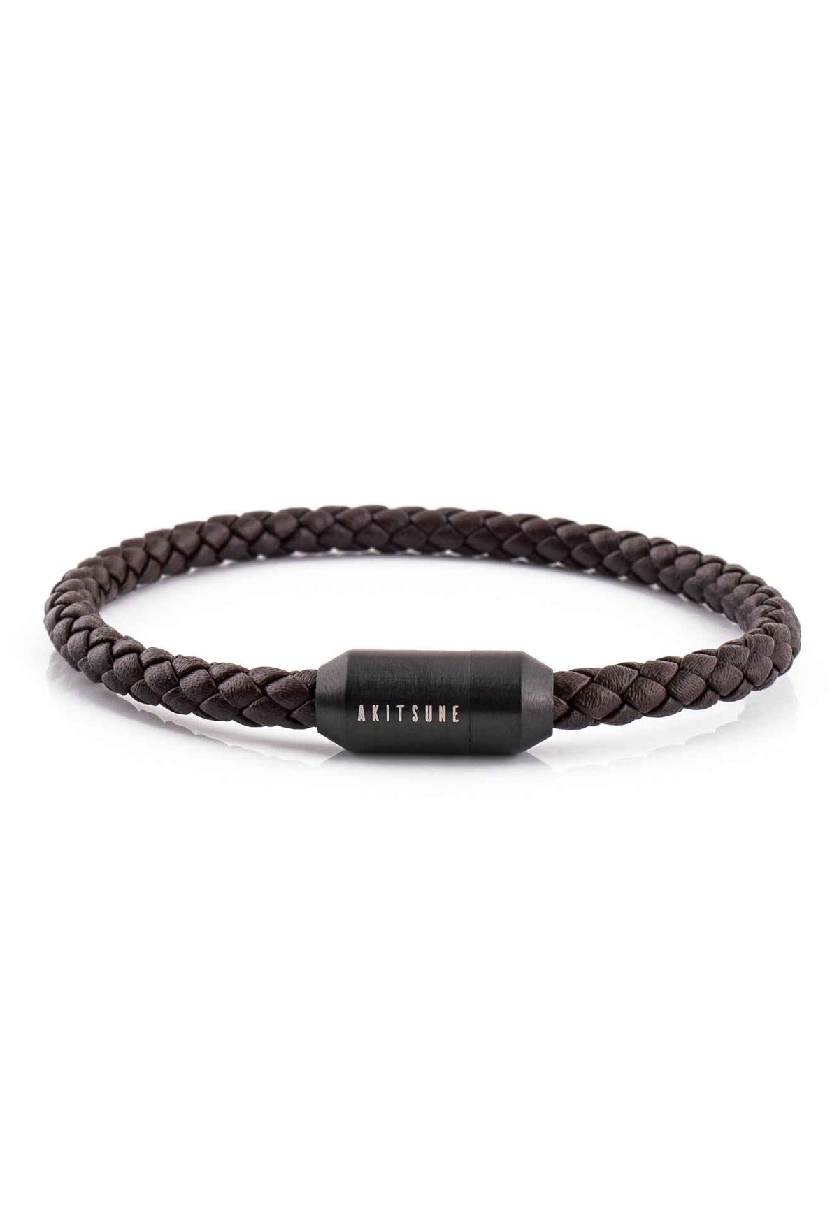 Silvus Leather Bracelet Matte Black - Brown