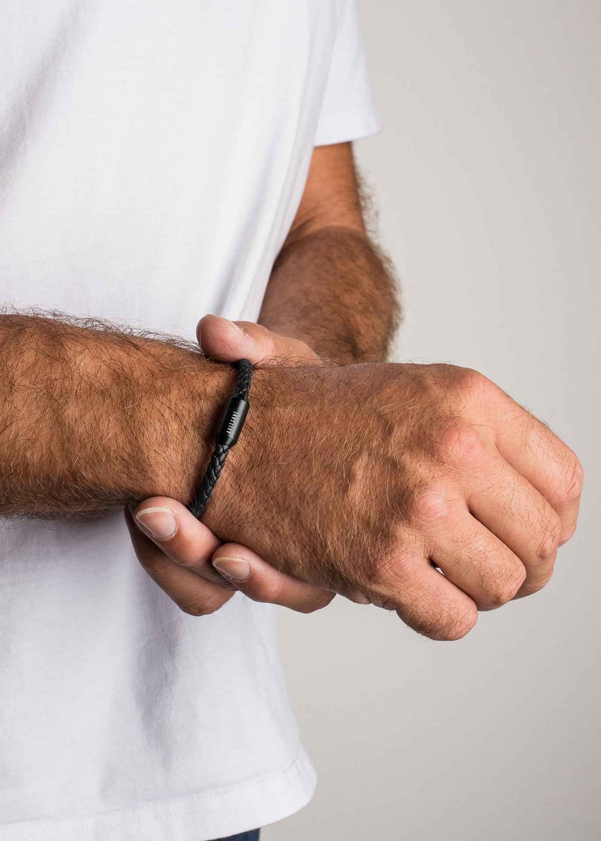 Silvus Leather Bracelet Matte Black - Black