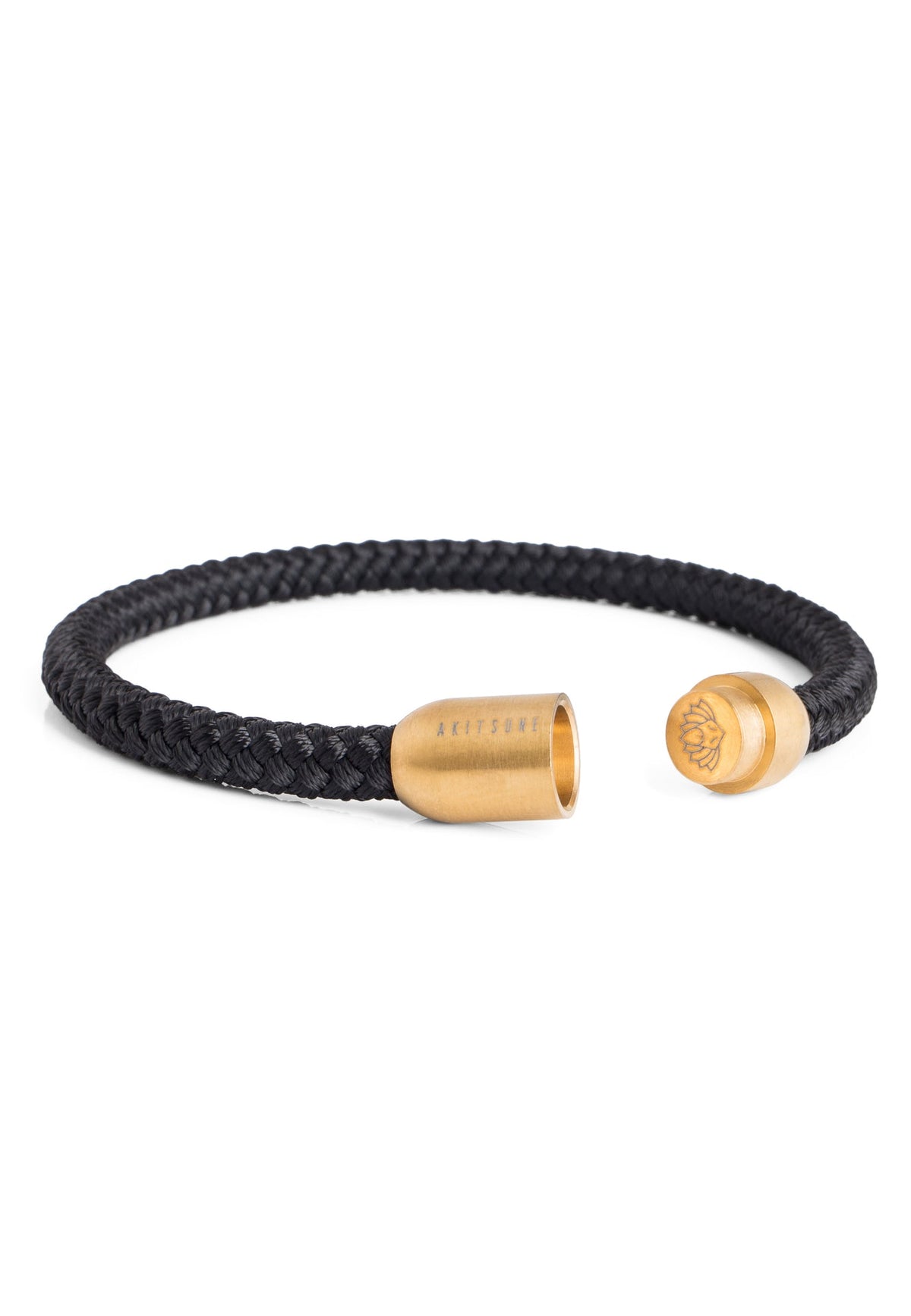 Silvus Nylon Bracelet - Matte Gold - Black