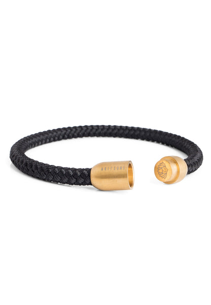 Silvus Nylon Bracelet - Matte Gold - Black