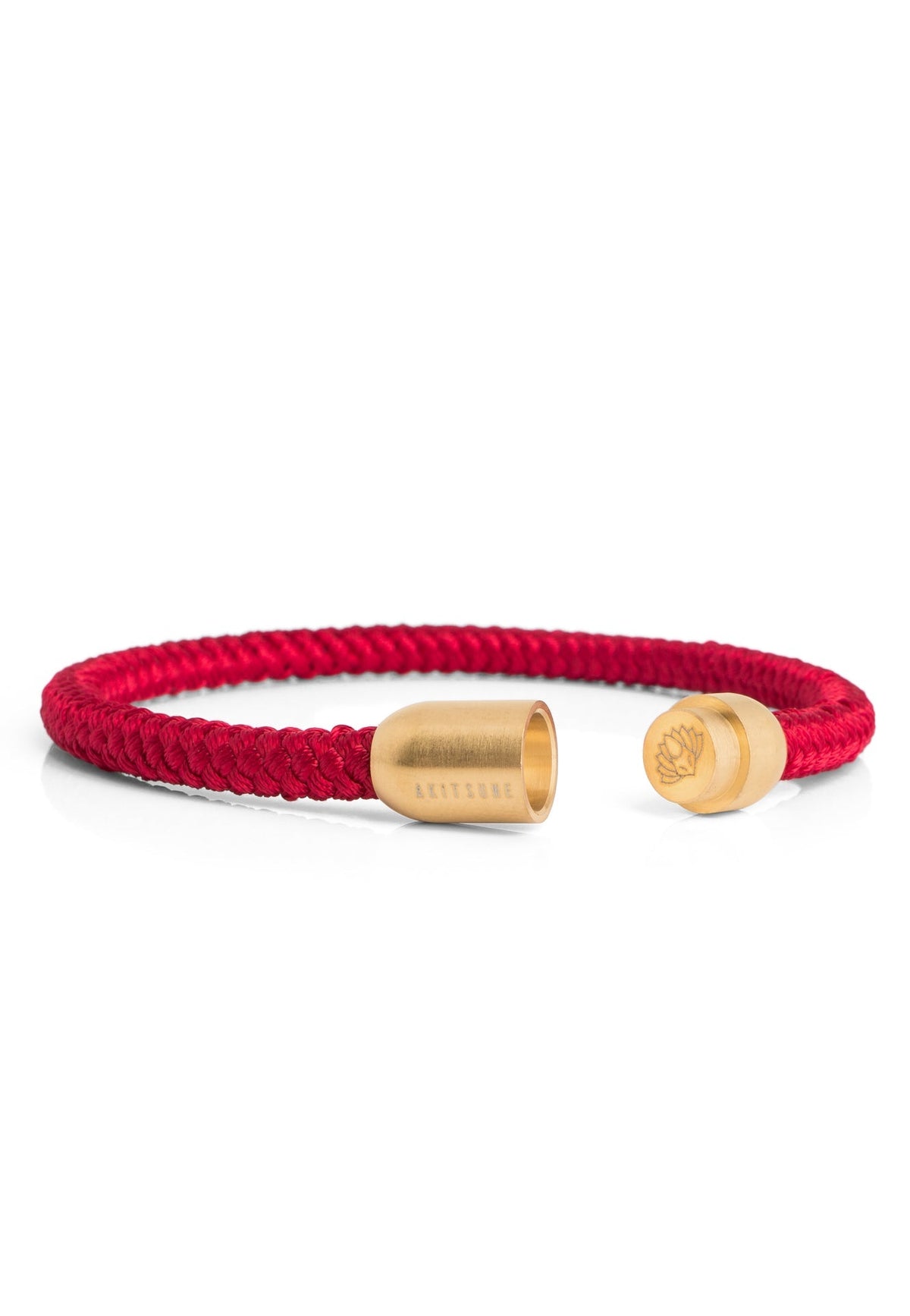 Silvus Nylon Bracelet - Matte Gold - Maroon