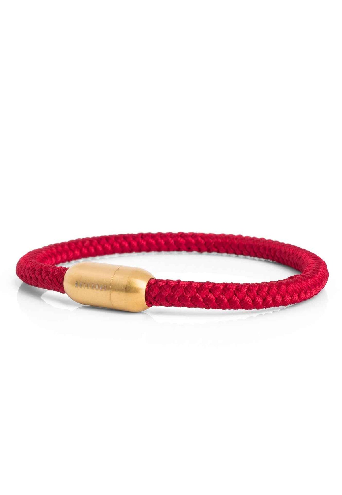 Silvus Nylon Bracelet - Matte Gold - Maroon