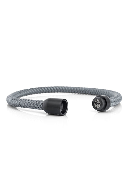 Silvus Nylon Bracelet - Matte Black - Grey