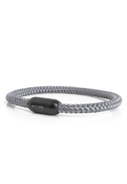 Silvus Nylon Bracelet - Matte Black - Grey