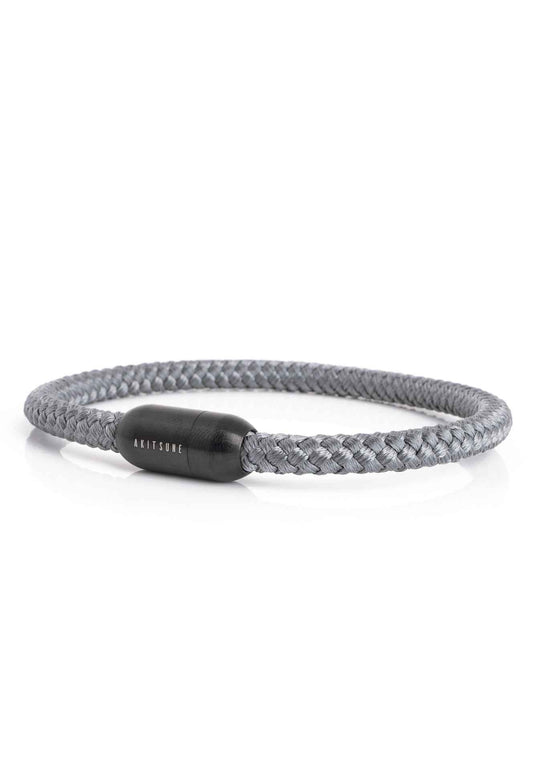 Silvus Nylon Bracelet - Matte Black - Grey