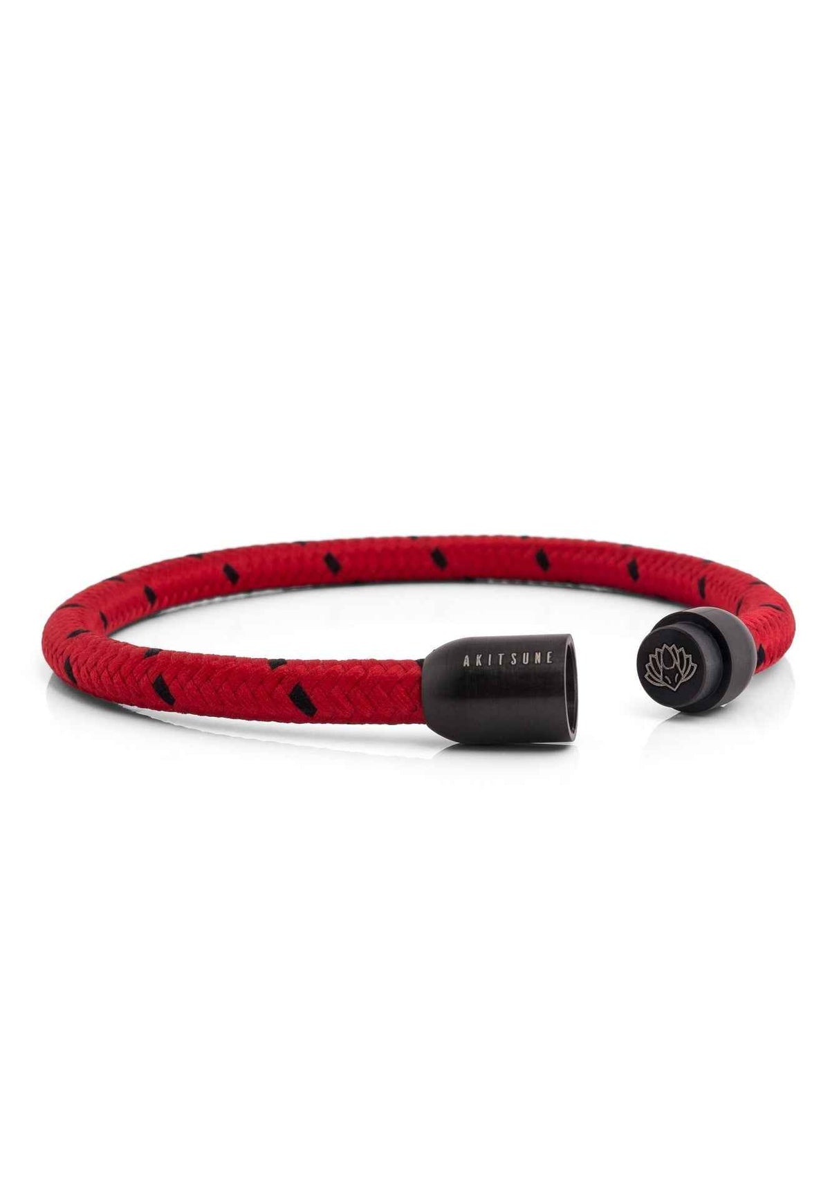 Silvus Nylon Bracelet - Matte Black - Red-Black