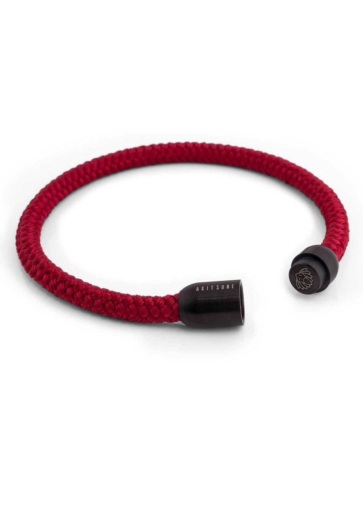Silvus Nylon Bracelet - Matte Black - Wine red