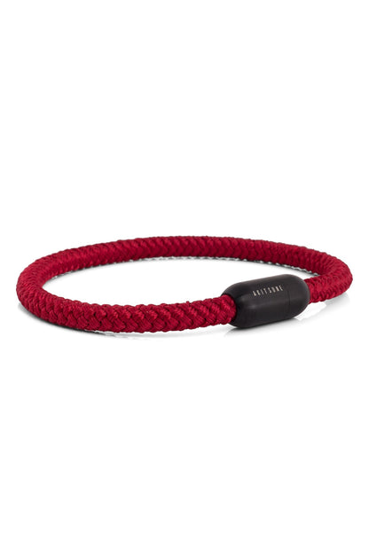 Silvus Nylon Bracelet - Matte Black - Wine red
