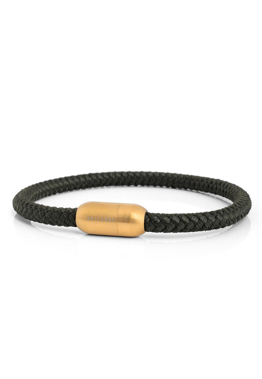 Silvus Nylon Bracelet - Matte Gold - Olive