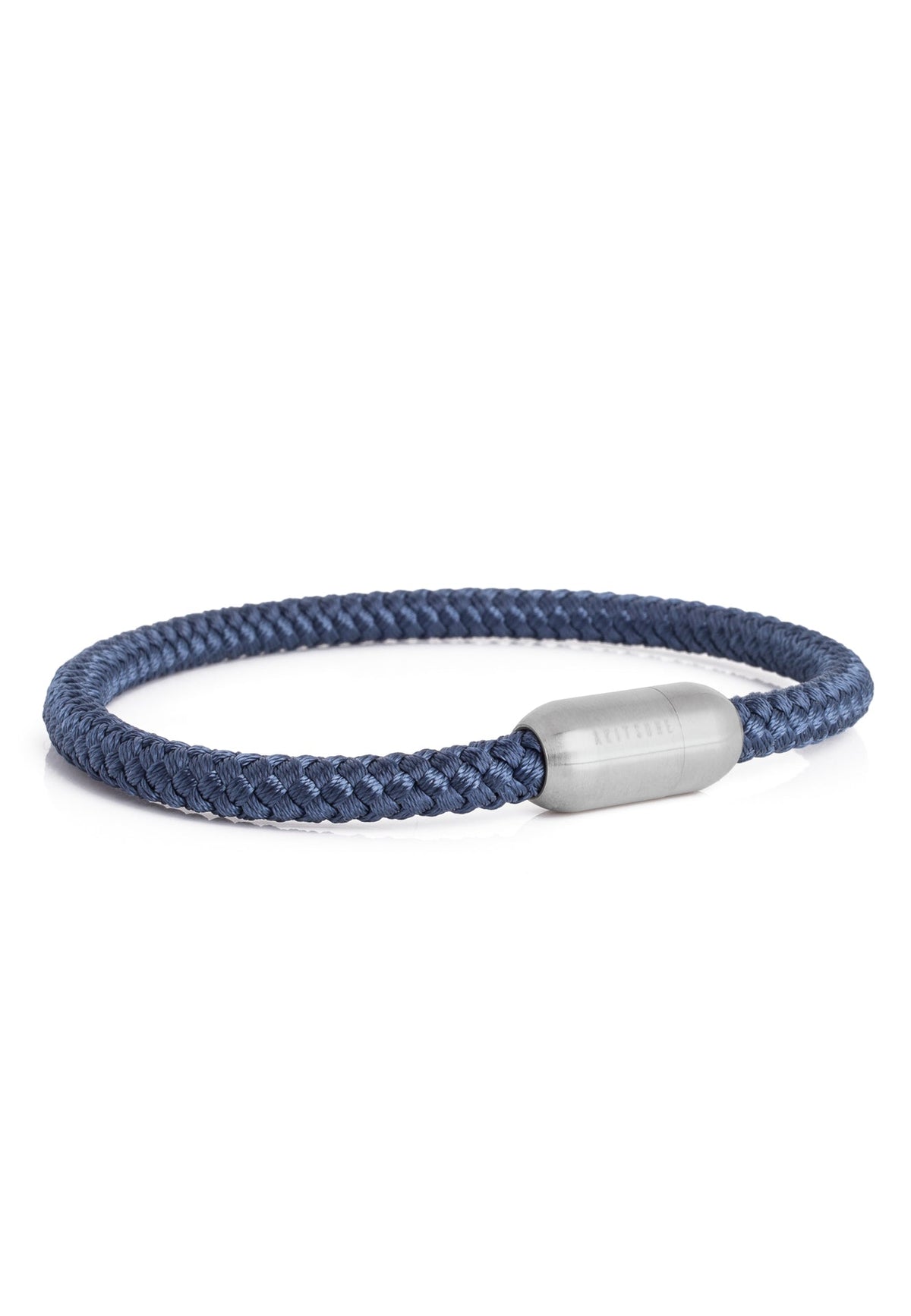 Silvus Nylon Bracelet - Matte Silver - Navyblue