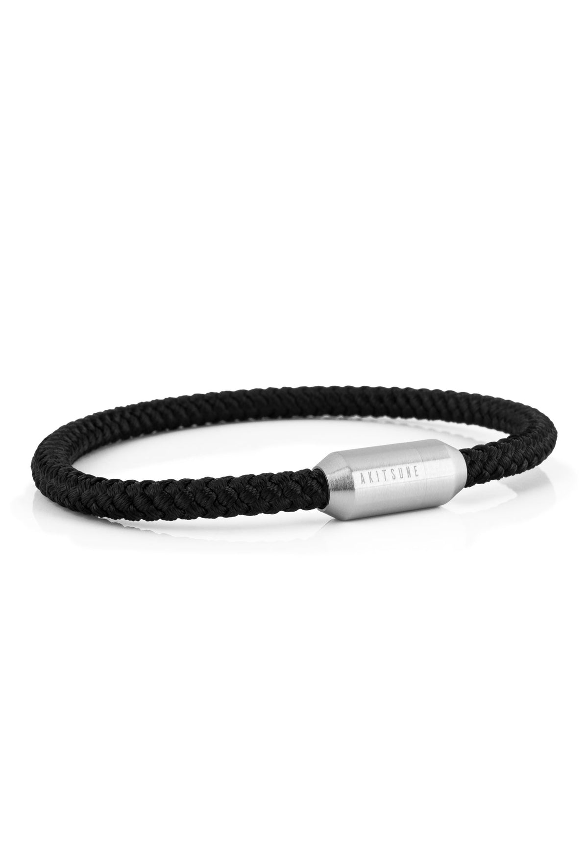 Silvus Nylon Bracelet - Matte Silver - Black