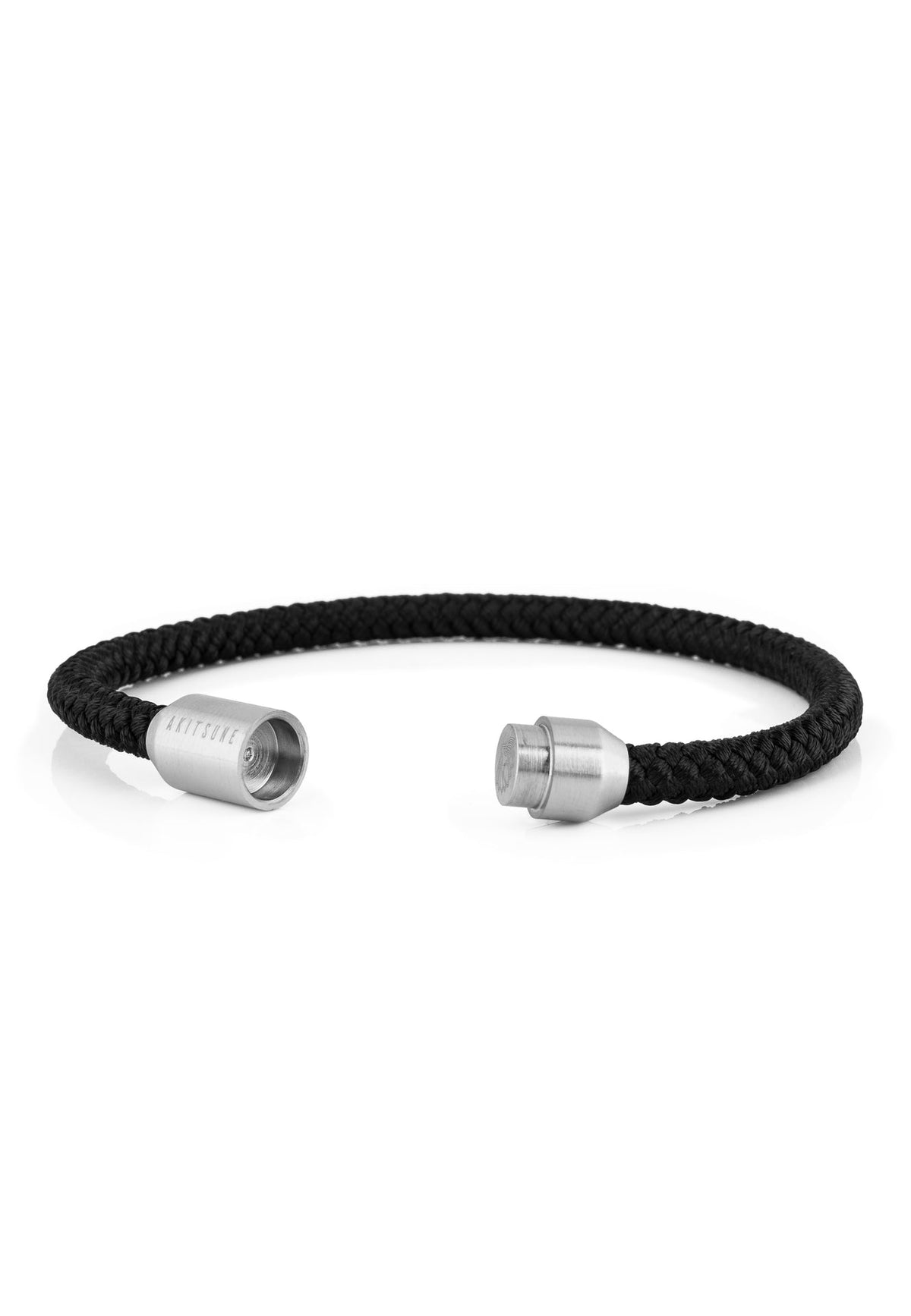 Silvus Nylon Bracelet - Matte Silver - Black