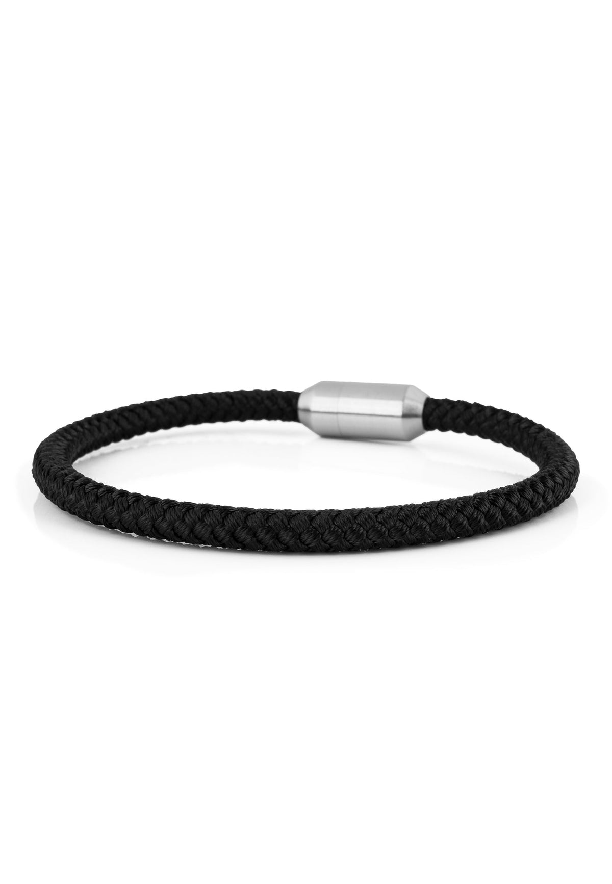 Silvus Nylon Bracelet - Matte Silver - Black
