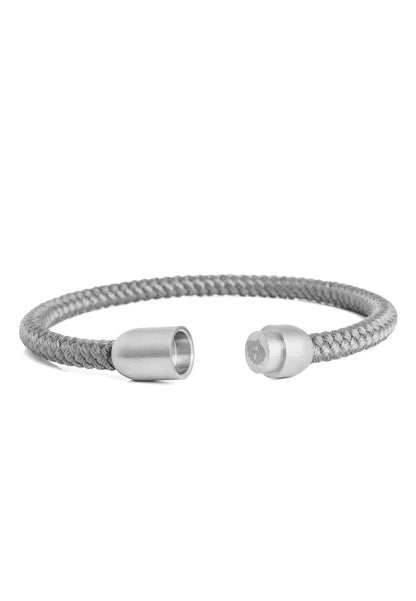 Silvus Nylon Bracelet - Matte Silver - Grey