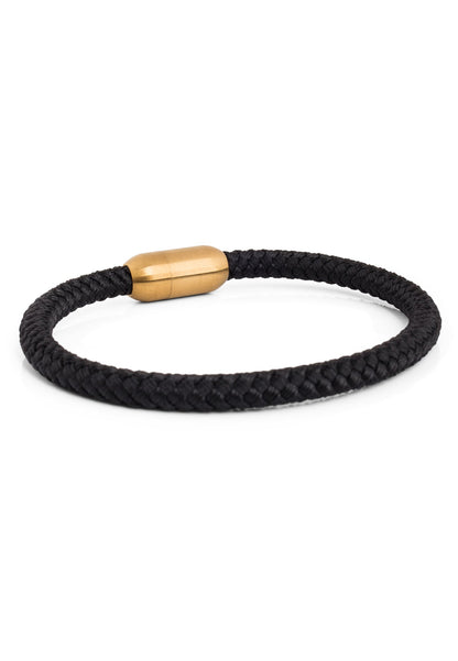 Silvus Nylon Bracelet - Matte Gold - Black
