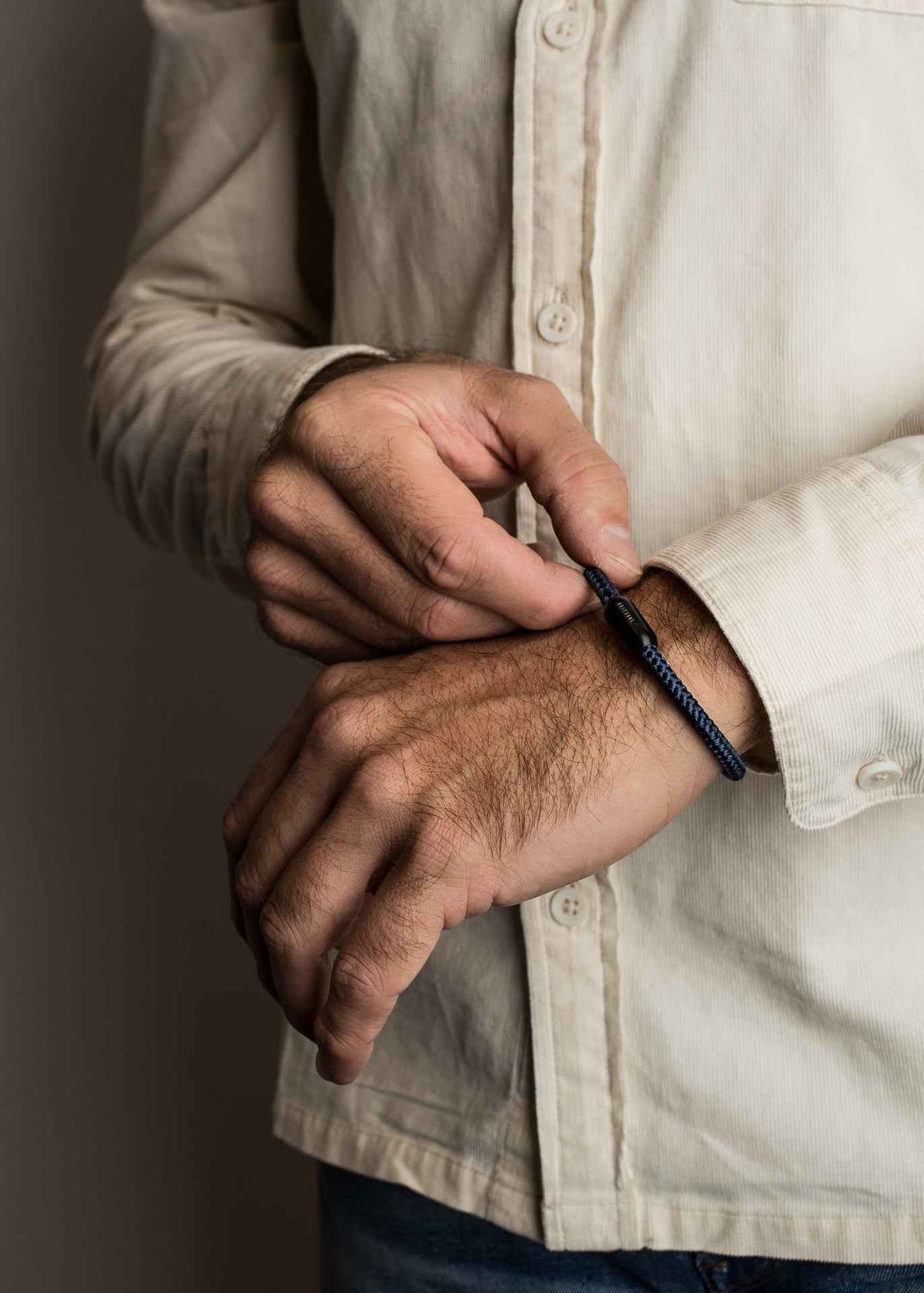 Silvus Nylon Bracelet - Matte Black - Navyblue
