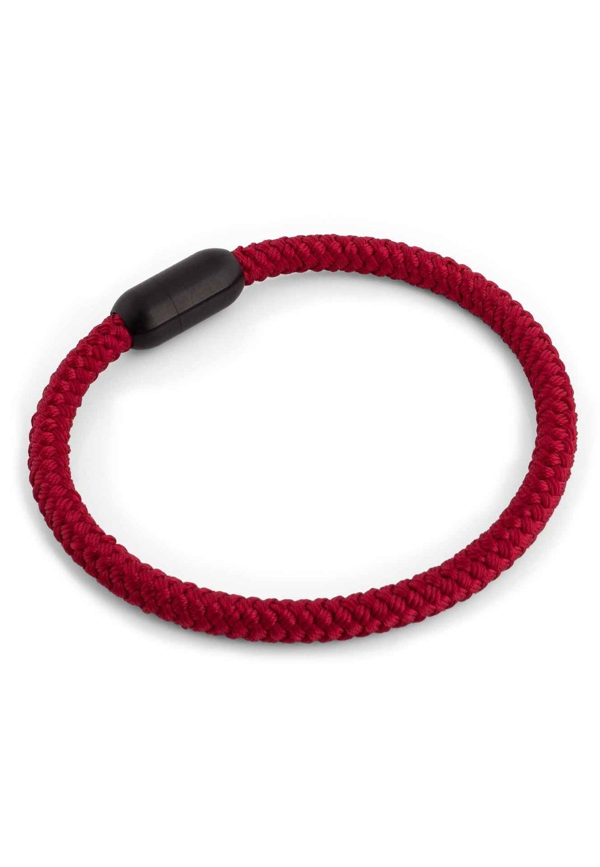 Silvus Nylon Bracelet - Matte Black - Wine red