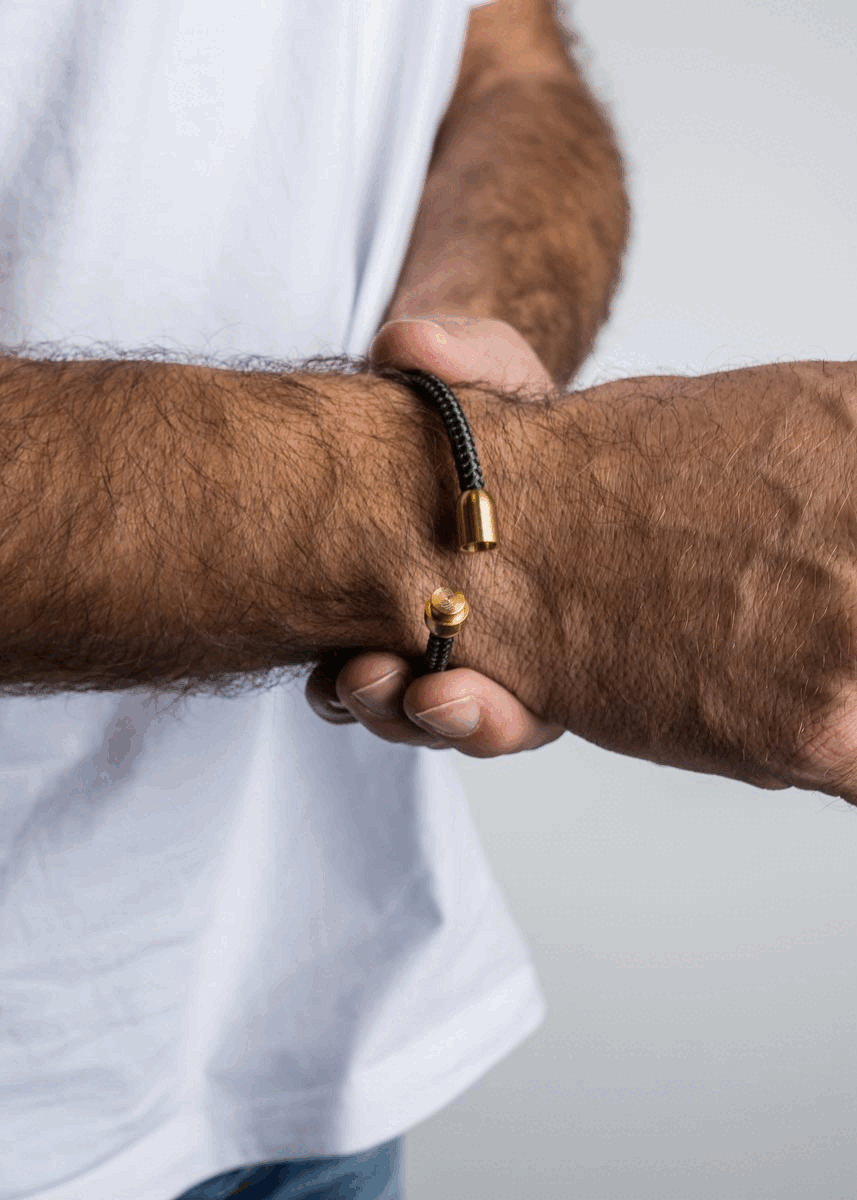 Silvus Nylon Bracelet - Matte Gold - Olive