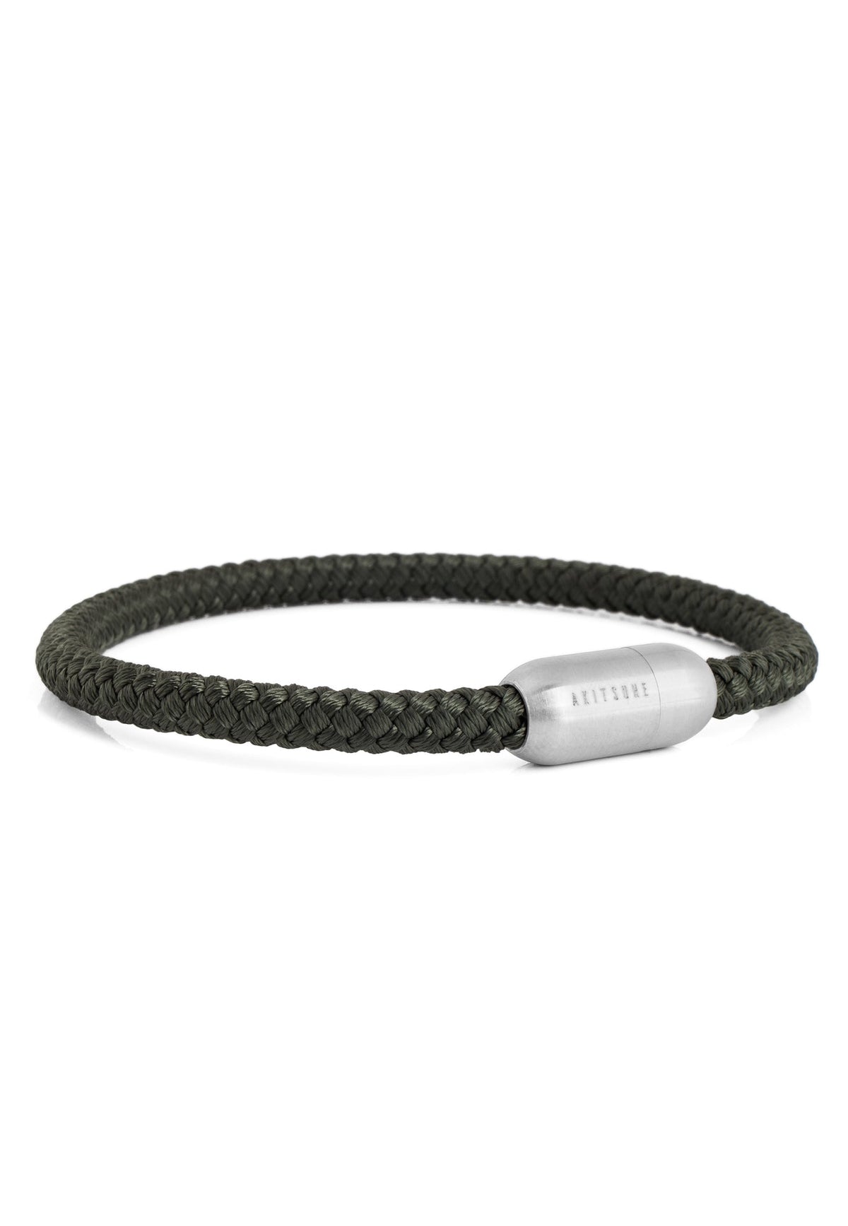 Silvus Nylon Bracelet - Matte Silver - Olive