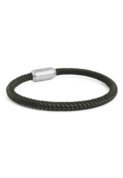 Silvus Nylon Bracelet - Matte Silver - Olive