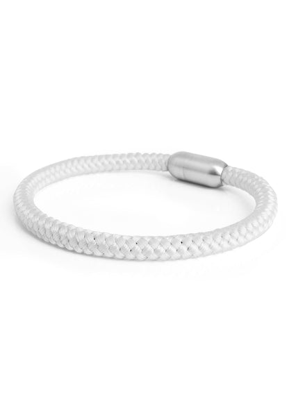 Silvus Nylon Bracelet - Matte Silver - White