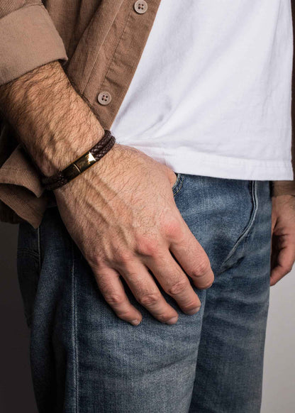 Simplicitas Bracelet Gold - Brown