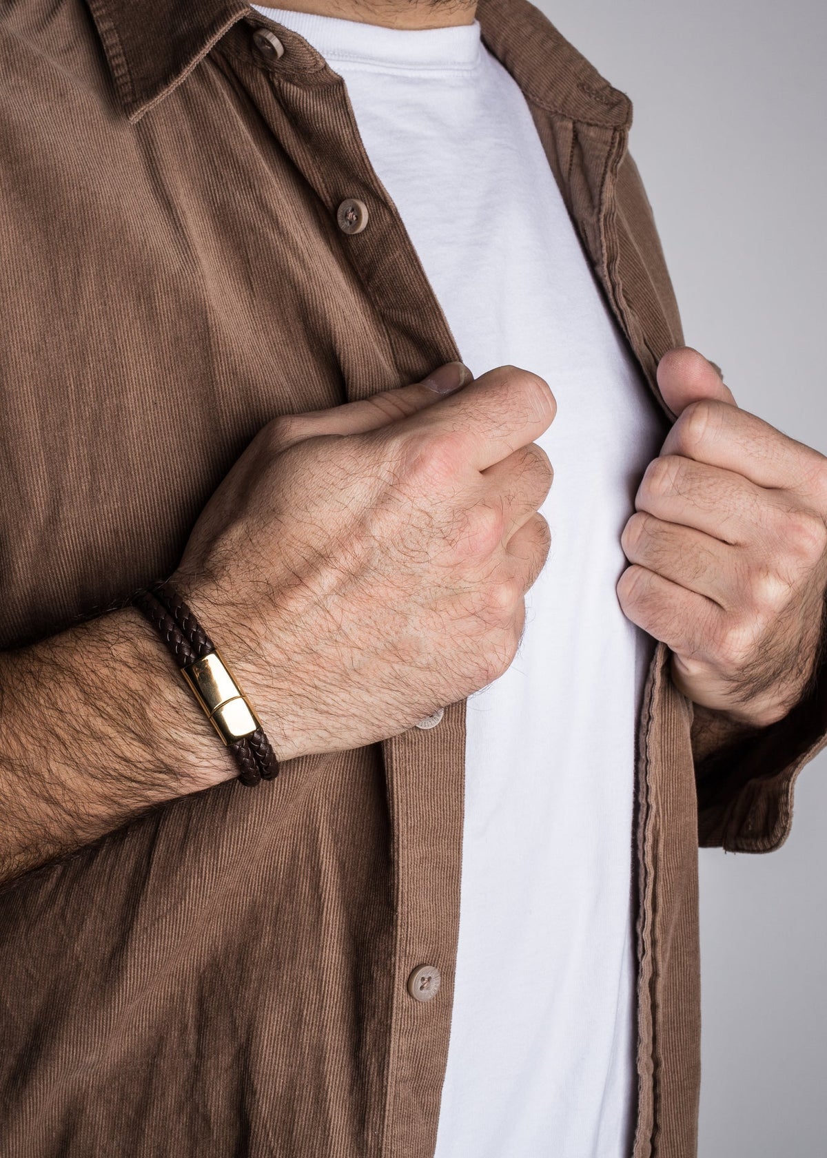 Simplicitas Bracelet Gold - Brown