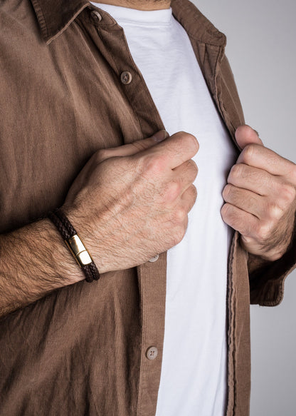 Simplicitas Bracelet Gold - Brown