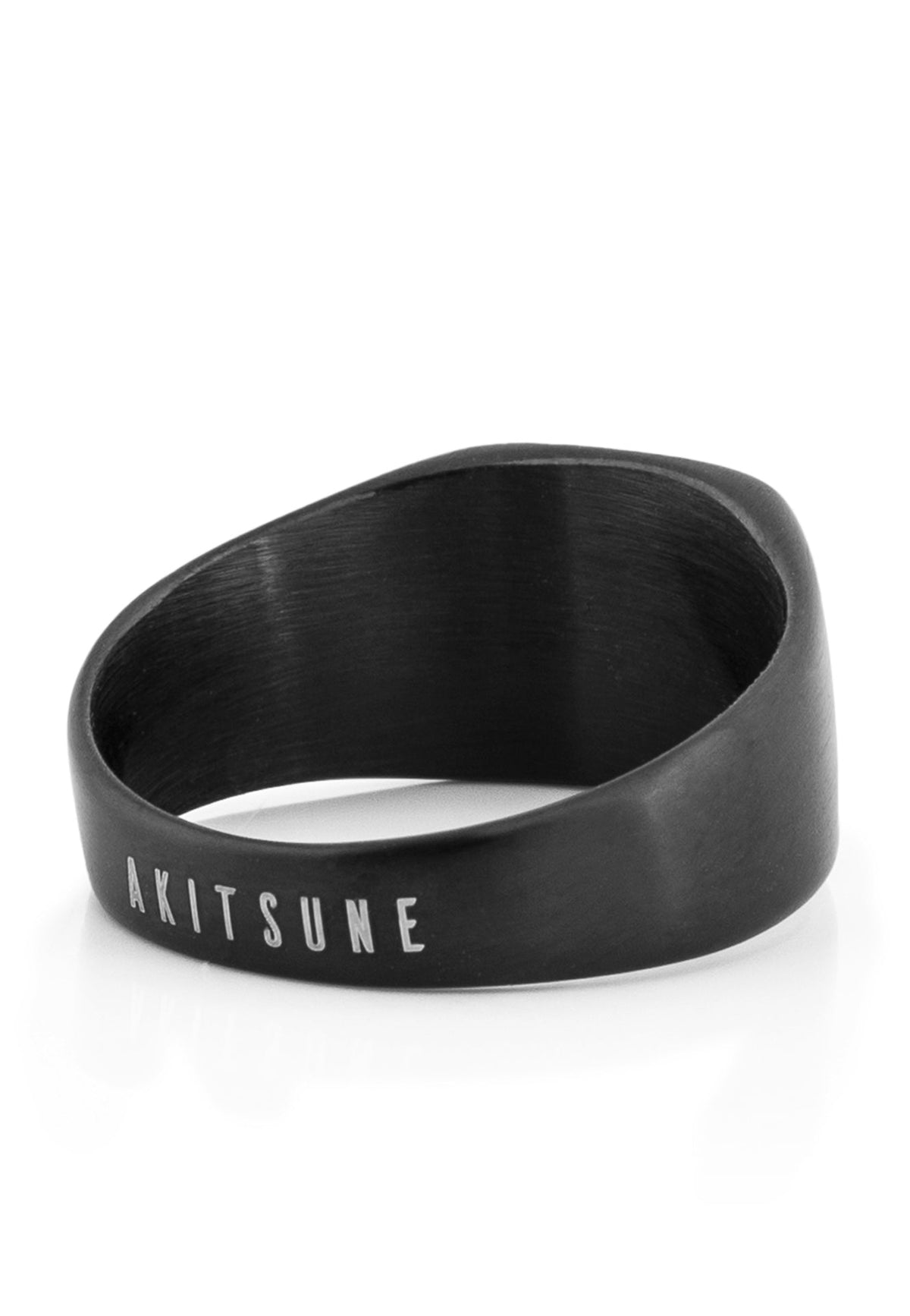 Solida Signet Ring Matte Black