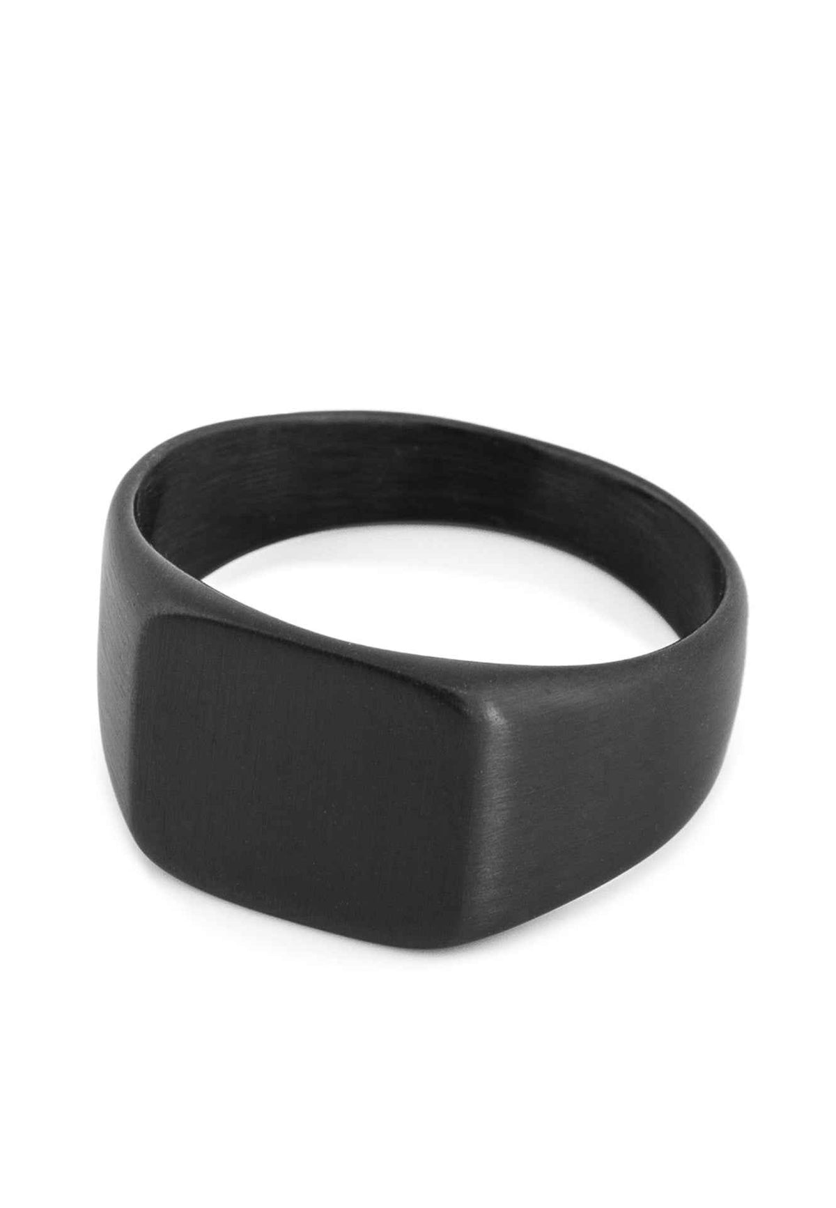 Solida Signet Ring Matte Black