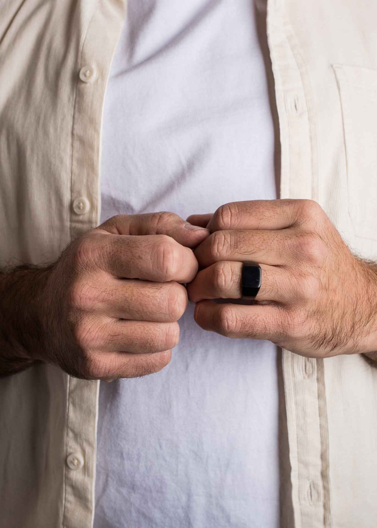 Solida Signet Ring Matte Black