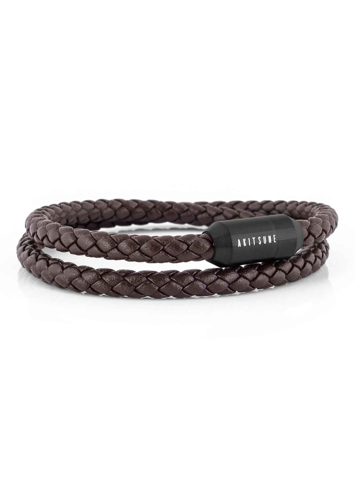 Suprema Leather Bracelet Matte Black - Brown