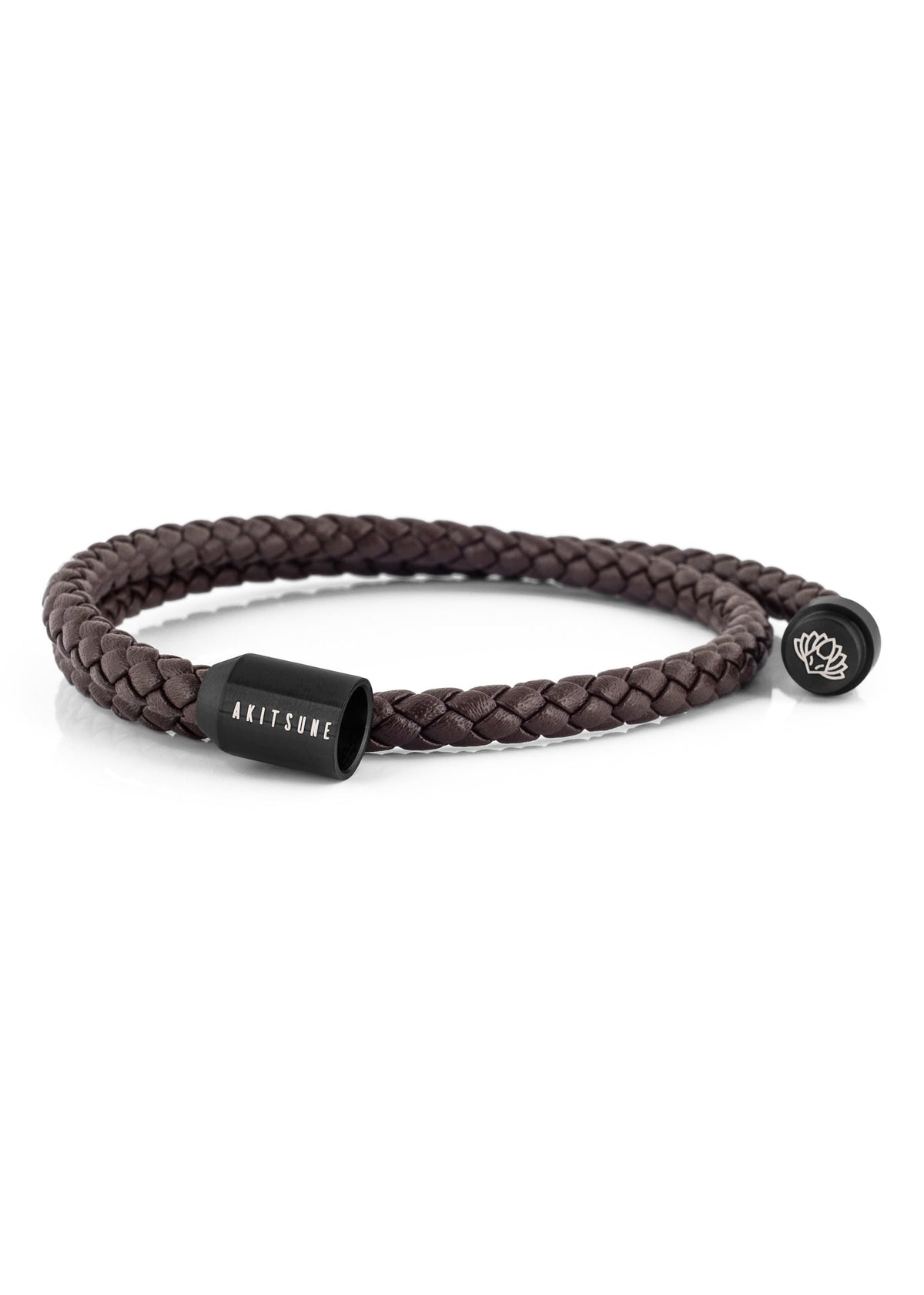 Suprema Leather Bracelet Matte Black - Brown