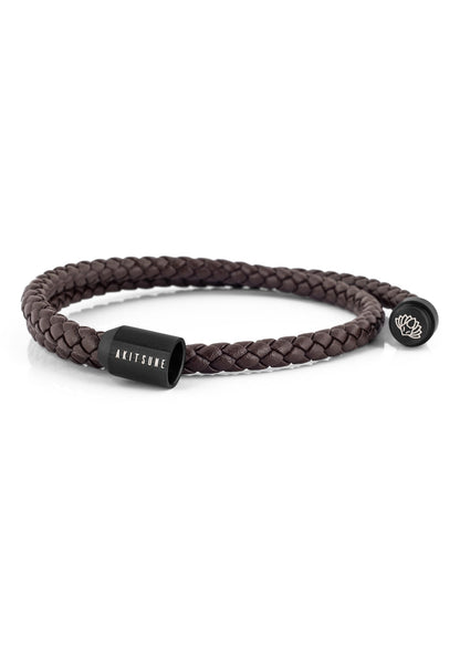 Suprema Leather Bracelet Matte Black - Brown