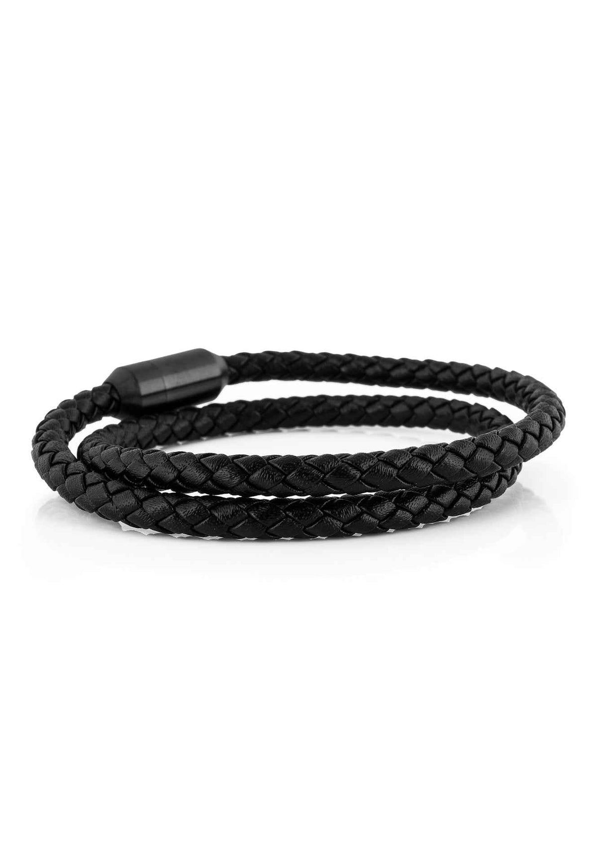 Suprema Leather Bracelet Matte Black - Black