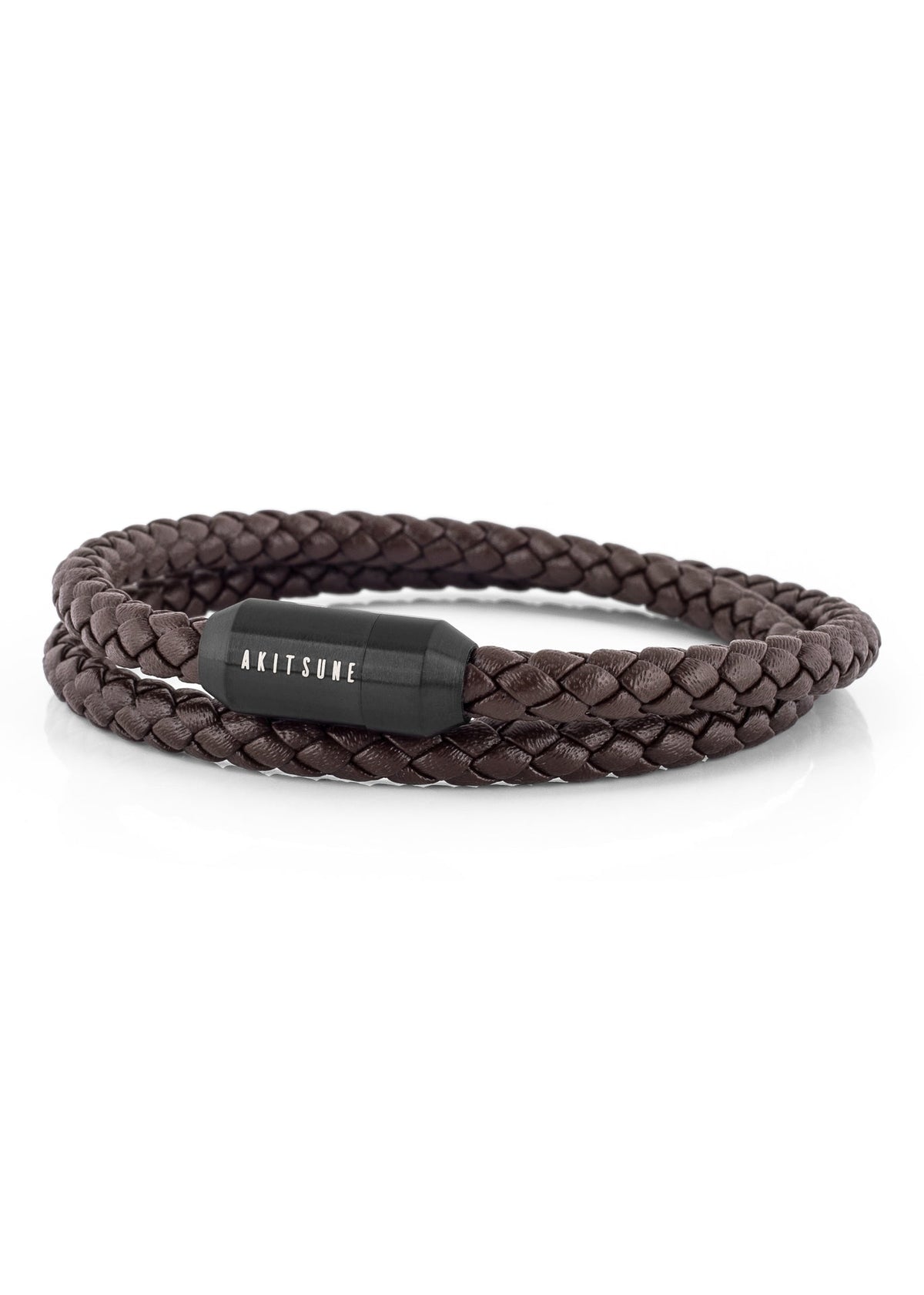 Suprema Leather Bracelet Matte Black - Brown