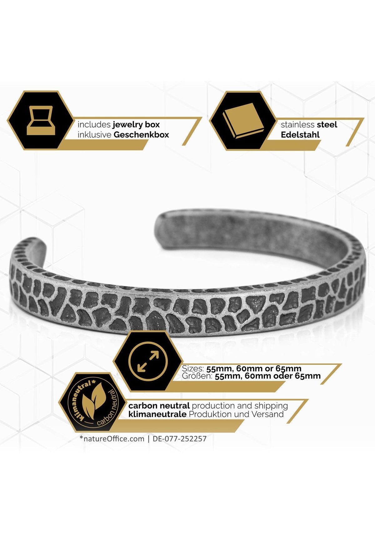 Terra Bangle Antique Silver