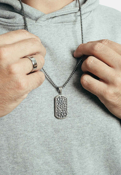 Terra Pendant / Necklace Antique Silver 70 cm
