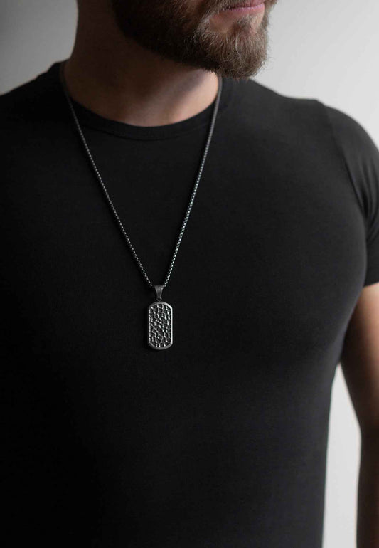 Terra Pendant / Necklace Antique Silver 70 cm