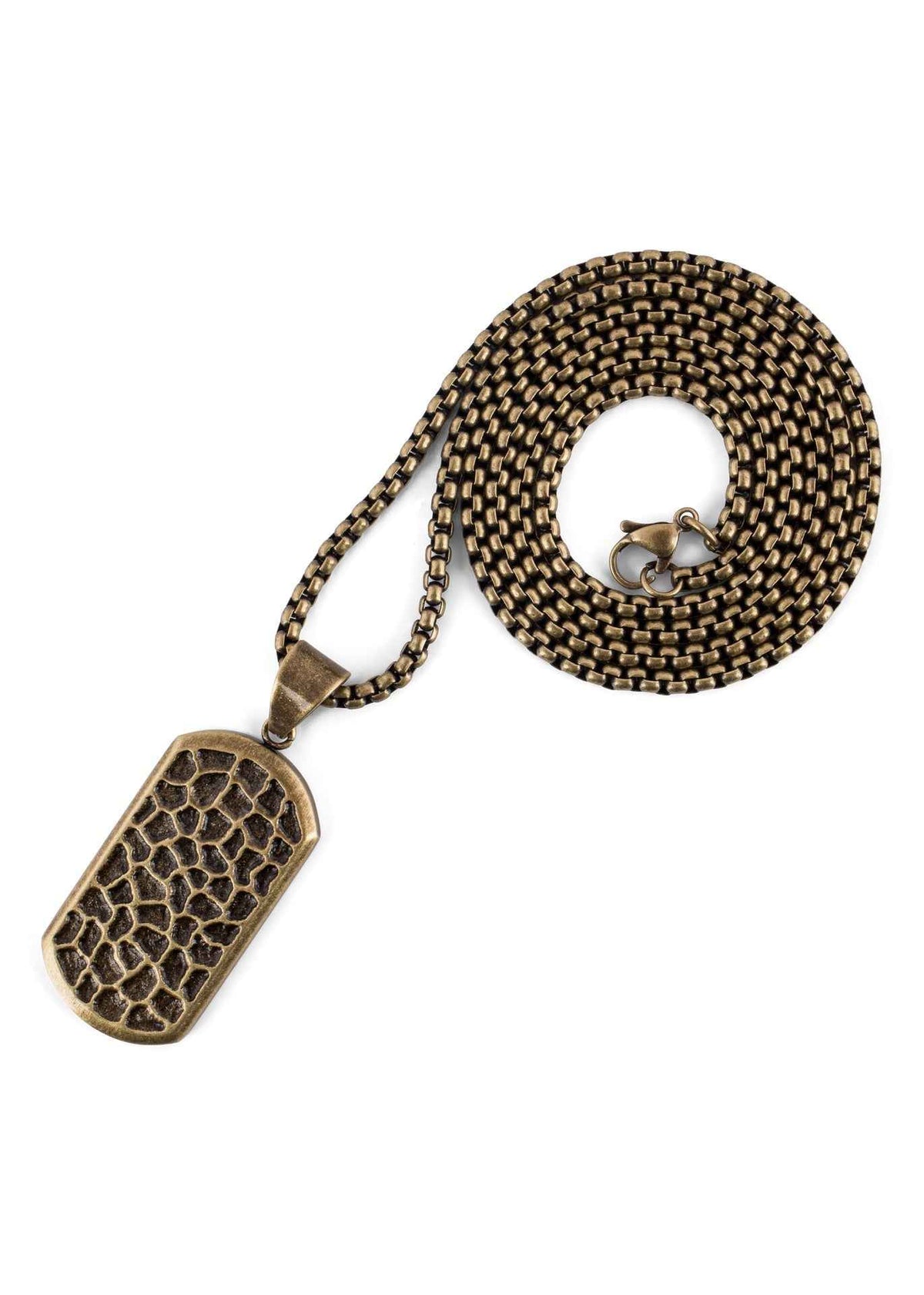 Terra Pendant / Necklace Brass 70 cm