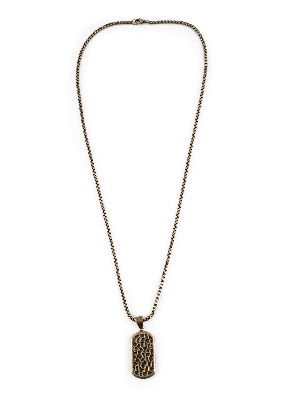 Terra Pendant / Necklace Brass 70 cm