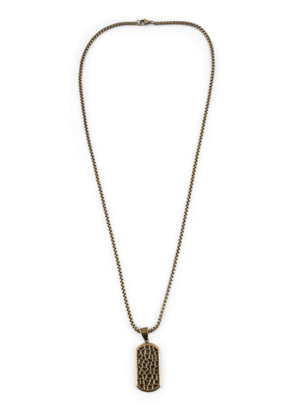 Terra Pendant / Necklace Brass 70 cm