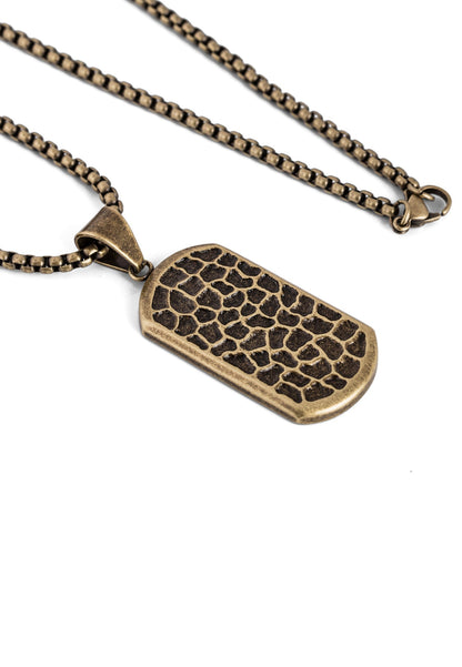Terra Pendant / Necklace Brass 70 cm