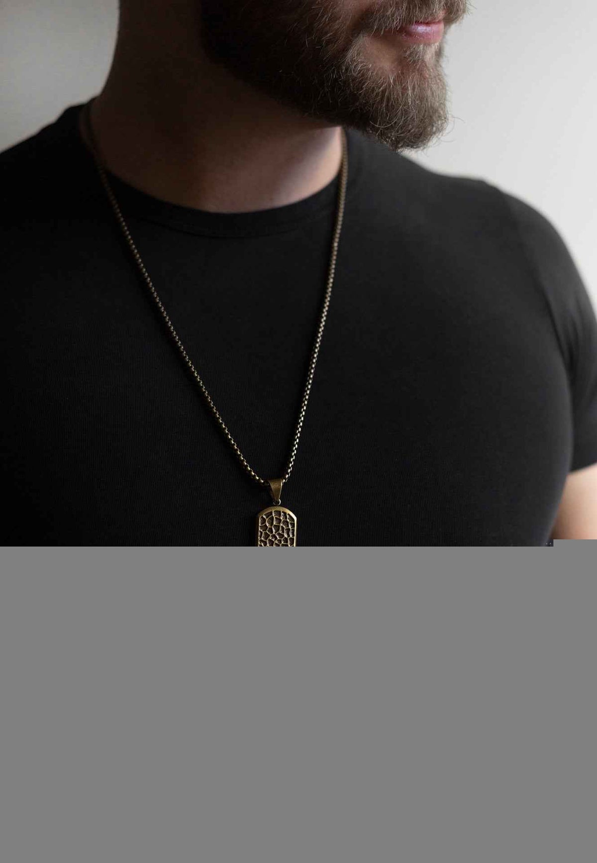 Terra Pendant / Necklace Brass 70 cm