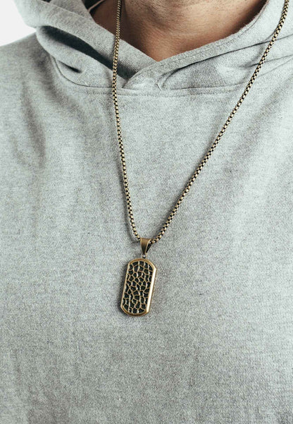 Terra Pendant / Necklace Brass 70 cm