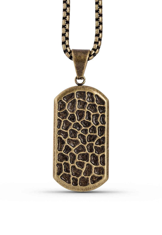 Terra Pendant / Necklace Brass 70 cm
