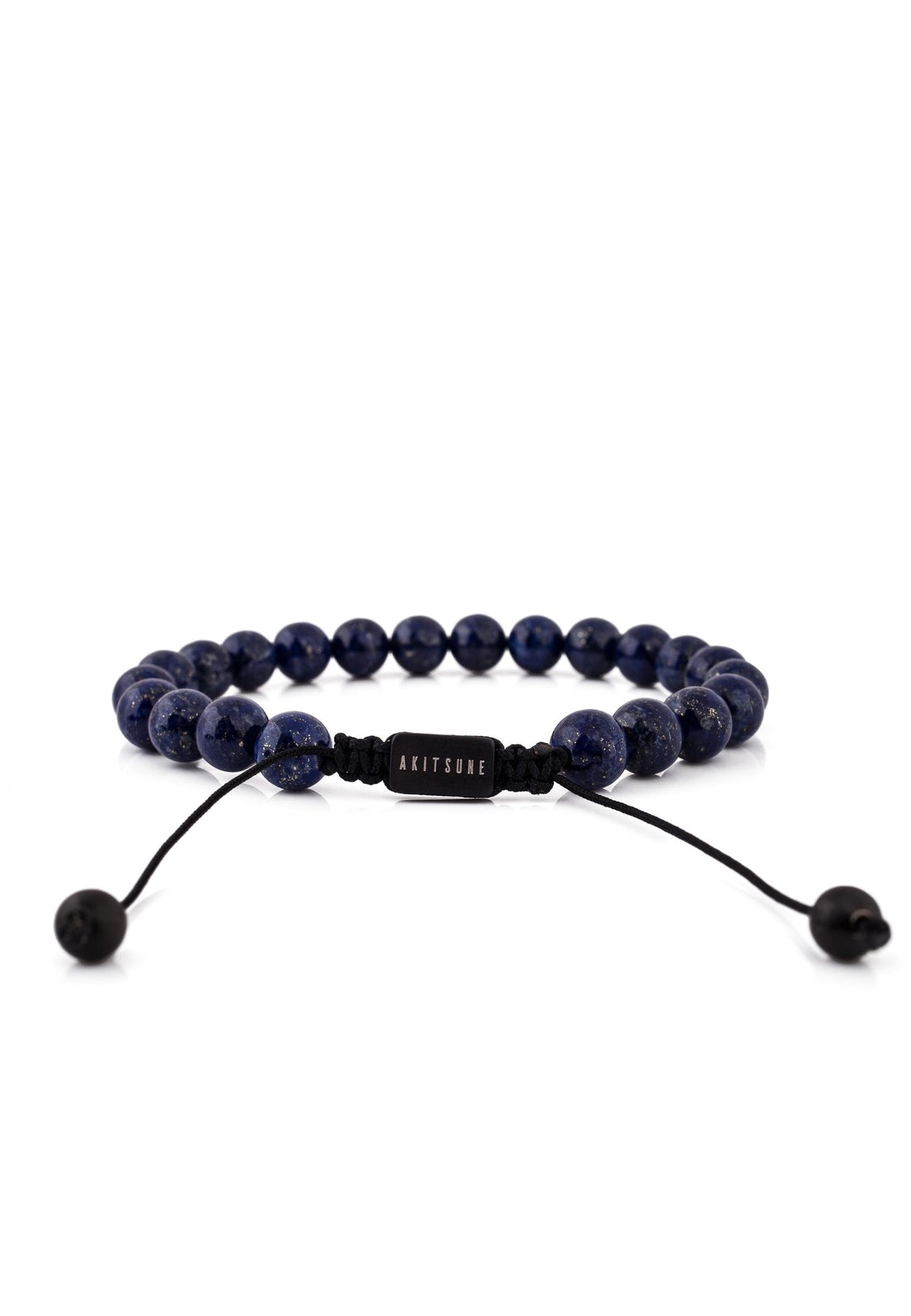 Venatio Beaded Bracelet Black-Lapis Blue