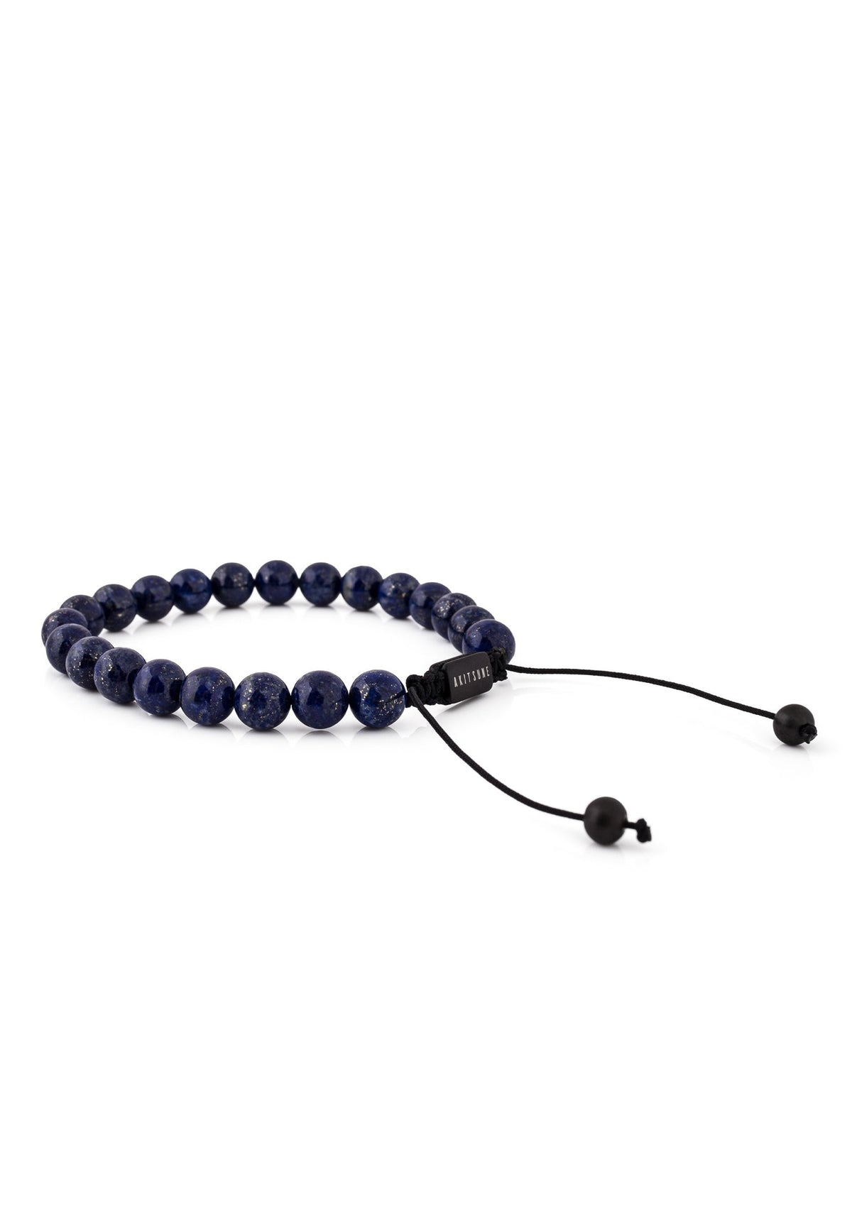 Venatio Beaded Bracelet Black-Lapis Blue